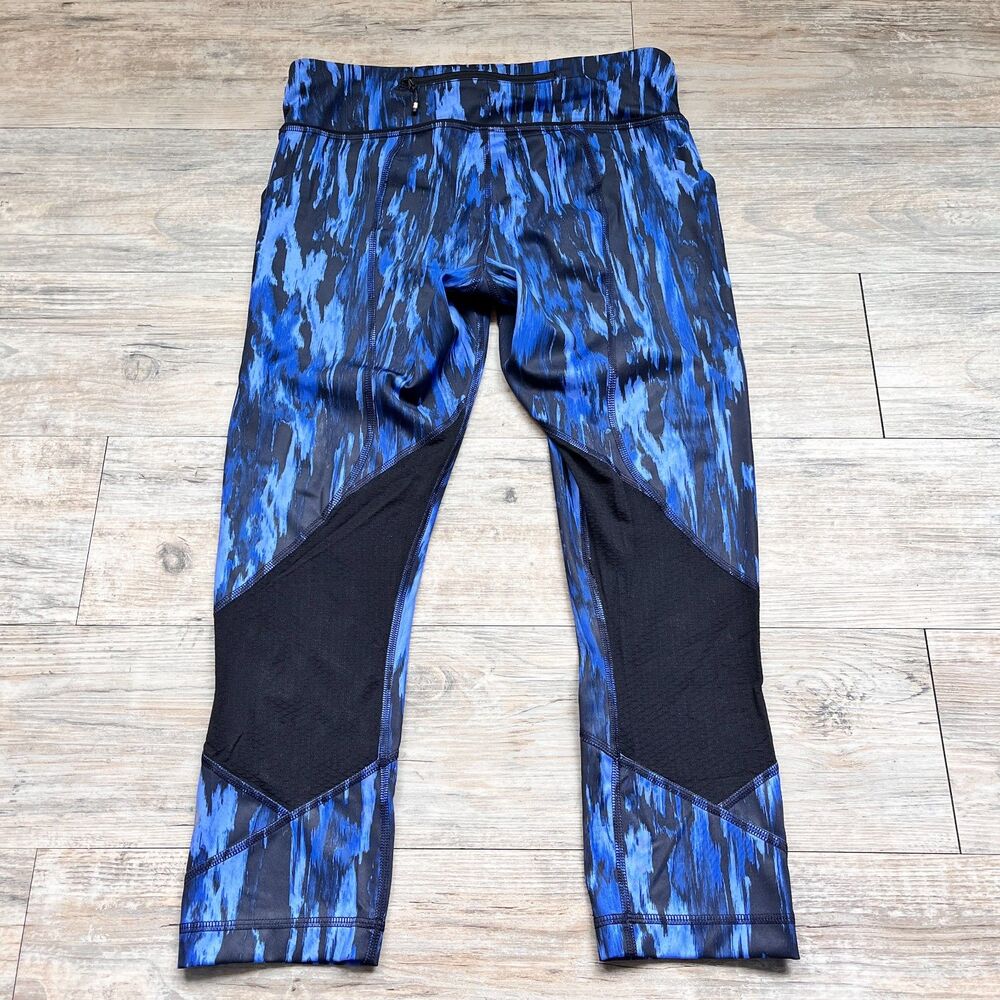 Lululemon Pace Rival Crop Full-On Luxtreme Painted Animal Sprinkler Black Size 4